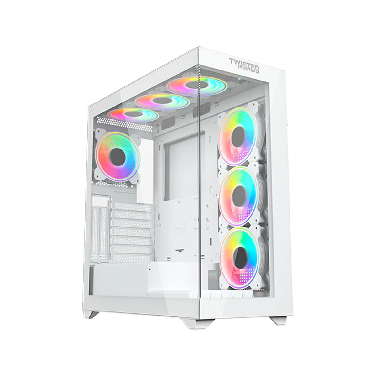 Twisted Minds Quantum Mid Tempered Glass Mid Tower Gaming Case - White