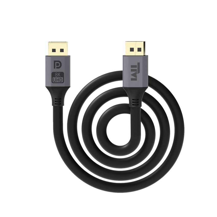 Twisted Minds Display Port Cable Resolution 8K/60Hz, 4K/144Hz, 4K/120Hz, 4K/60Hz Bandwidth 32.4Gbps - 2 Meter