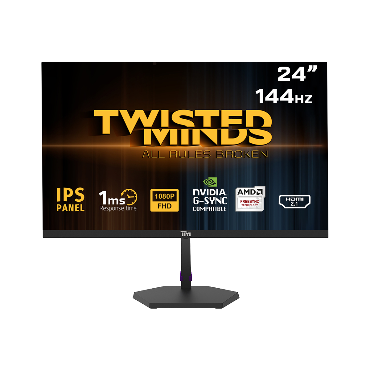 TM ECO SERIES 24”, 144hz, 1MS, FHD, HDMI 2.1 & DP 1.4 Gaming Monitor  TM24FHD144IPS
