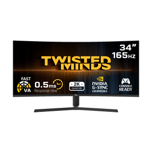 Twisted Minds Ultra-Wide Curved Monitor for Exceptional Performance TM34WQHD165VA