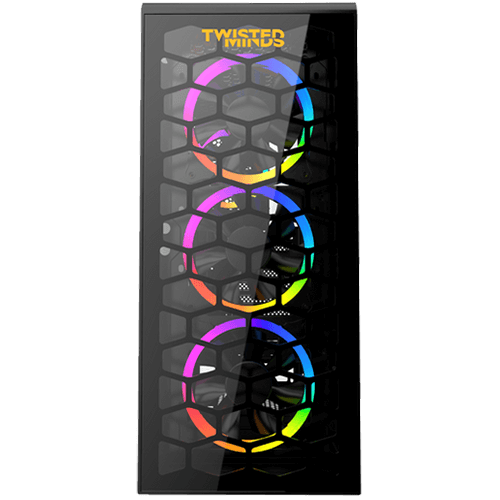 علبة ألعاب Twisted Minds Killstreak-03 متوسطة الحجم بزجاج مقوى - أسود TM188-11-G 