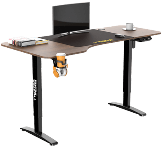 مكتب ألعاب على شكل حرف T من تويستد مايندز، قابل لتعديل الارتفاع كهربائياً - يسار TM-T-9085-L