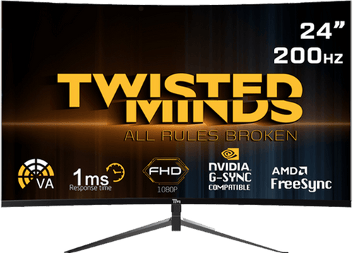 تويستد مايندز, شاشة الألعاب بحجم 24 بوصة, 200 هرتز, زمن الاستجابه 1, اتش دي ام اي 2.0
