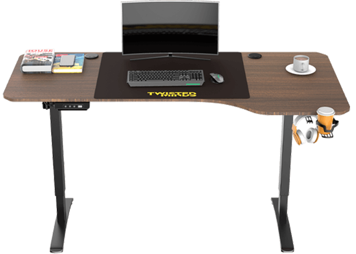مكتب ألعاب على شكل حرف T من تويستد مايندز، قابل لتعديل الارتفاع كهربائياً - يمين TM-T-9085-R