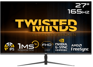 Twisted Minds FHD 27'', 165Hz, 1MS, HDMI 2.0 Gaming Monitor  TM27DFI