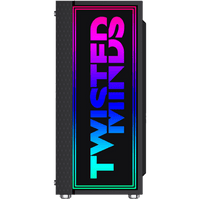 علبة ألعاب Twisted Minds Trinity-03 متوسطة الحجم من الزجاج المقوى - أسود TM09-05-L