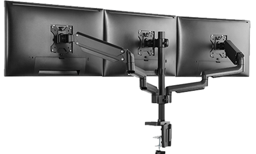 ذراع شاشة ثلاثي من الألومنيوم النحيف ذو زنبرك ميكانيكي ومنفذ USB من تويستد مايندز TM-26-C018UP