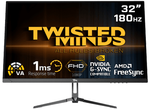 تويستد مايندز, طاولة الألعاب بحجم 32 بوصة بصورة فائقة الوضوح, 180 هرتز, زمن الاستجابة 1, اتش دي ام اي 2.0