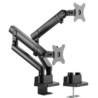 ذراع شاشة مزدوج رفيع مثبت على عمود، مزود بنابض مساعد، من تويستد مايندز TM-20-C012P