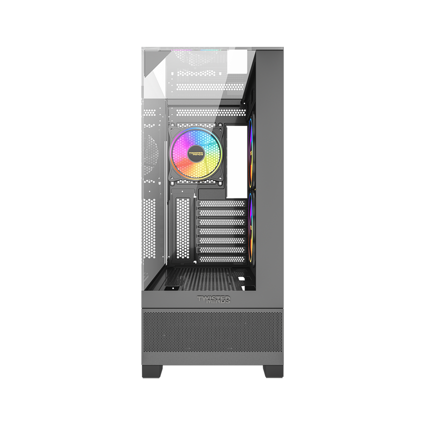 علبة ألعاب Twisted Minds DarkPulse متوسطة الحجم من الزجاج المقوى باللون الأسود - TM-XL290-B