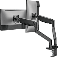 ذراع شاشة مزدوجة شديدة التحمل من تويستد مايندز، مزودة بنابض مساعد ومنفذ USB، موديل TM-60-C012