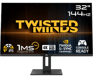 Twisted Minds UHD 32'', 144Hz, 1ms, HDMI 2.1 Gaming Monitor TM32DUI