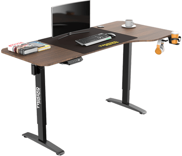 مكتب ألعاب على شكل حرف T من تويستد مايندز، قابل لتعديل الارتفاع كهربائياً - يمين TM-T-9085-R