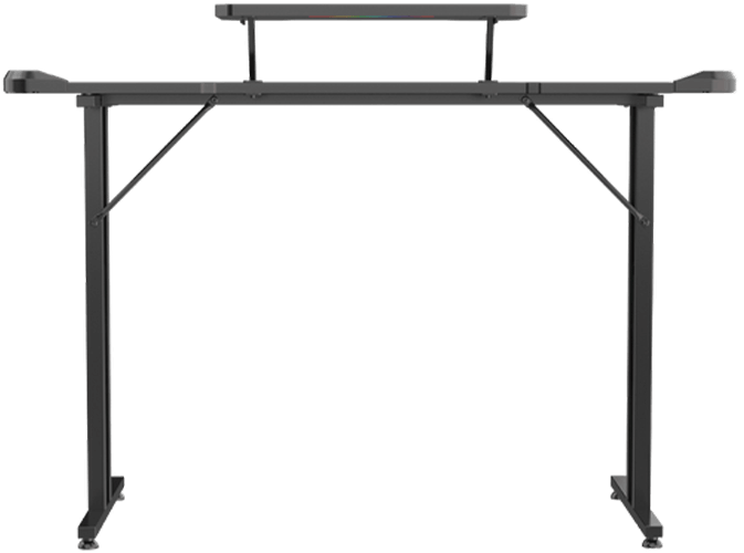 مكتب ألعاب مزدوج السطح على شكل حرف T من تويستد مايندز، مزود بإضاءة RGB، طراز TM-GD27-T-RGB