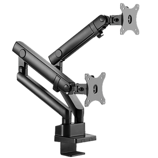 ذراع شاشة مزدوج رفيع مثبت على عمود، مزود بنابض مساعد، من تويستد مايندز TM-20-C012P