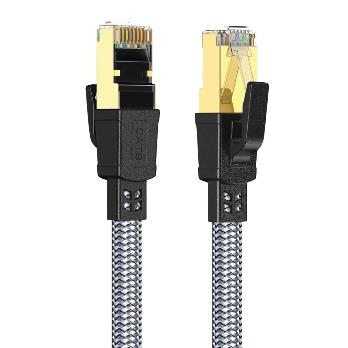 Twisted Minds Flat Braided Network Cable ,Transmission Rate 40GBPS / 2000MHZ , 5M - TM-CAT8-5M