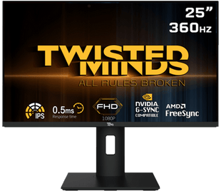 Twisted Minds FHD 24.5'', 360Hz, 0.5ms, HDMI 2.0 Gaming Monitor TM25BFI
