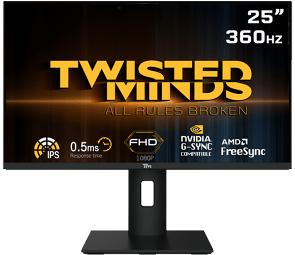 Twisted Minds FHD 24.5'', 360Hz, 0.5ms, HDMI 2.0 Gaming Monitor TM25BFI