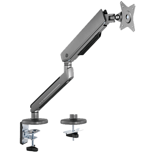 ذراع شاشة ألعاب فردي فاخر من تويستد مايندز بإضاءة RGB - رمادي - TM-54-C06-G