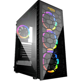 علبة ألعاب Twisted Minds Killstreak-03 متوسطة الحجم بزجاج مقوى - أسود TM188-11-G 