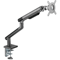 ذراع شاشة مفردة فاخرة من تويستد مايندز، رفيعة، مزودة بنابض مساعد - رمادي TM-49-C06-G