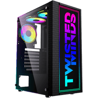 علبة ألعاب Twisted Minds Trinity-03 متوسطة الحجم من الزجاج المقوى - أسود TM09-05-L