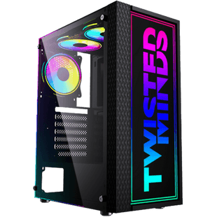 علبة ألعاب Twisted Minds Trinity-03 متوسطة الحجم من الزجاج المقوى - أسود TM09-05-L