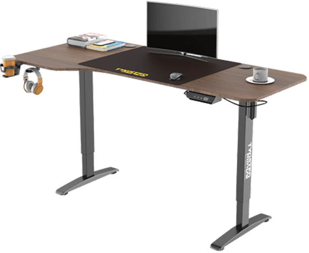 مكتب ألعاب على شكل حرف T من تويستد مايندز، قابل لتعديل الارتفاع كهربائياً - يسار TM-T-9085-L