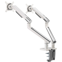 أذرع شاشة مزدوجة فاخرة رفيعة مزودة بنابض من تويستد مايندز - رمادي TM-49-C012-G