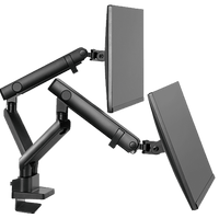 ذراع شاشة مزدوج رفيع مثبت على عمود، مزود بنابض مساعد، من تويستد مايندز TM-20-C012P