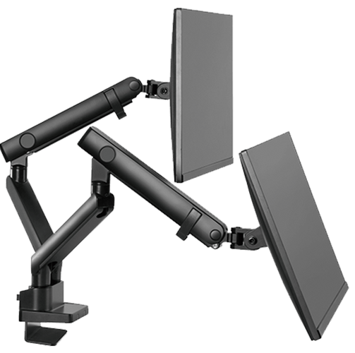 ذراع شاشة مزدوج رفيع مثبت على عمود، مزود بنابض مساعد، من تويستد مايندز TM-20-C012P