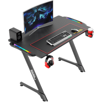 Twisted Minds Z Shaped Gaming Desk Carbon fiber texture TM-Z-1060-RGB
