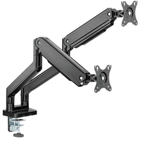 ذراع شاشة مزدوجة شديدة التحمل من تويستد مايندز، مزودة بنابض مساعد ومنفذ USB، موديل TM-60-C012