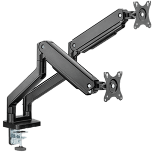 ذراع شاشة مزدوجة شديدة التحمل من تويستد مايندز، مزودة بنابض مساعد ومنفذ USB، موديل TM-60-C012