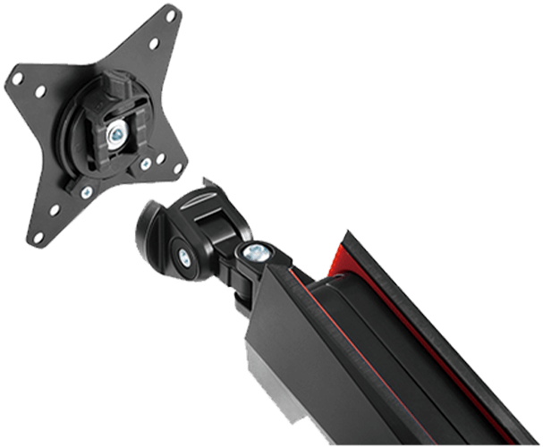 ذراع شاشة ألعاب احترافية من تويستد مايندز، مزود بنابض مساعد، بإضاءة RGB، موديل TM-39-C06U