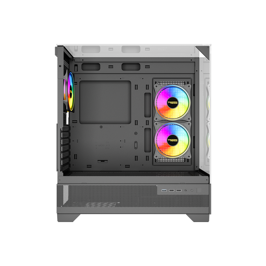 علبة ألعاب Twisted Minds DarkPulse متوسطة الحجم من الزجاج المقوى باللون الأسود - TM-XL290-B