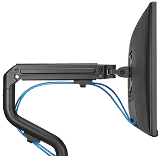 ذراع شاشة مزدوجة من تويستد مايندز، على شكل أنبوب، مزود بنابض موازنة، TM-71-C012 