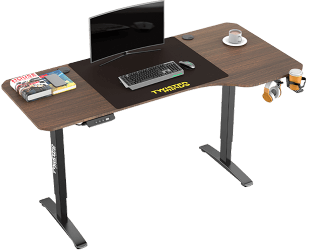 مكتب ألعاب على شكل حرف T من تويستد مايندز، قابل لتعديل الارتفاع كهربائياً - يمين TM-T-9085-R