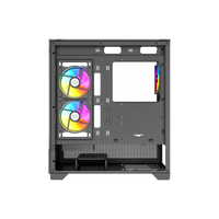 علبة ألعاب Twisted Minds DarkPulse متوسطة الحجم من الزجاج المقوى باللون الأسود - TM-XL290-B