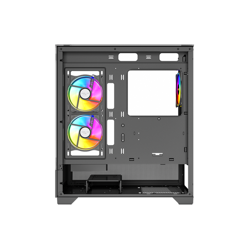 علبة ألعاب Twisted Minds DarkPulse متوسطة الحجم من الزجاج المقوى باللون الأسود - TM-XL290-B