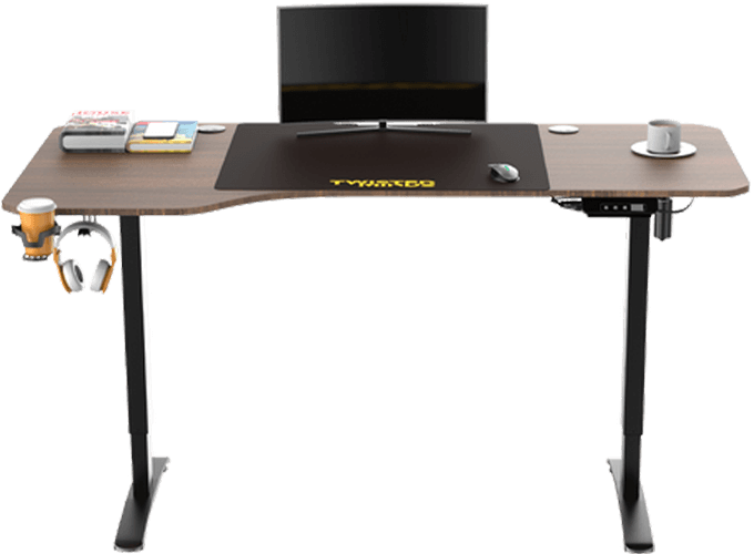 مكتب ألعاب على شكل حرف T من تويستد مايندز، قابل لتعديل الارتفاع كهربائياً - يسار TM-T-9085-L