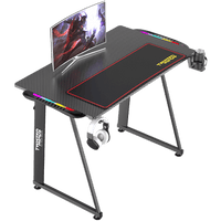 مكتب ألعاب Twisted Minds على شكل حرف A، بنسيج ألياف الكربون TM-A-1060-RGB