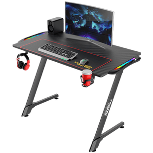 Twisted Minds Z Shaped Gaming Desk Carbon fiber texture TM-Z-1060-RGB