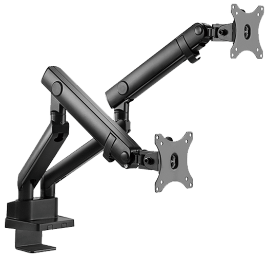 ذراع شاشة مزدوج رفيع مثبت على عمود، مزود بنابض مساعد، من تويستد مايندز TM-20-C012P