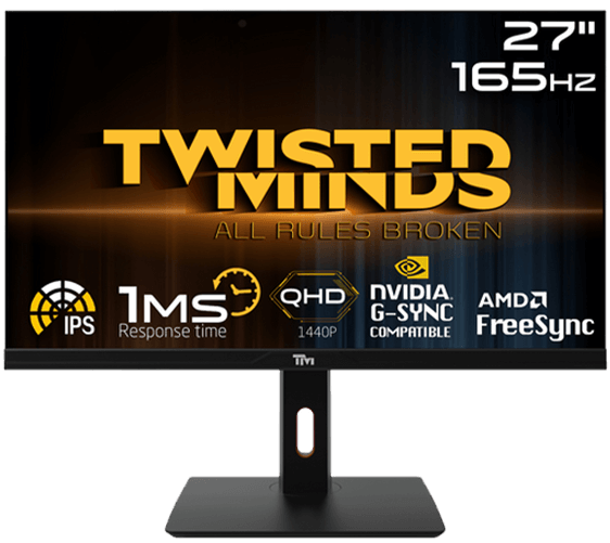 Twisted Minds QHD 27'', 165Hz, 1ms, HDMI Gaming Monitor TM272QE