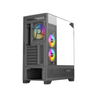 علبة ألعاب Twisted Minds DarkPulse متوسطة الحجم من الزجاج المقوى باللون الأسود - TM-XL290-B