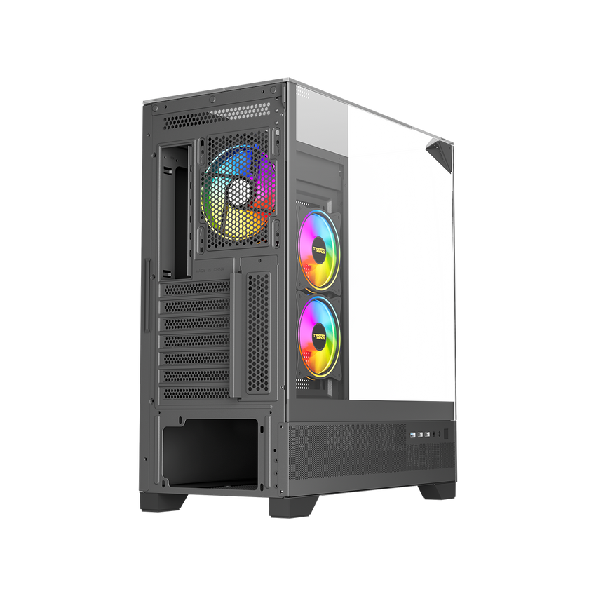 علبة ألعاب Twisted Minds DarkPulse متوسطة الحجم من الزجاج المقوى باللون الأسود - TM-XL290-B