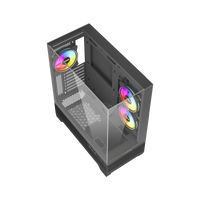 علبة ألعاب Twisted Minds DarkPulse متوسطة الحجم من الزجاج المقوى باللون الأسود - TM-XL290-B