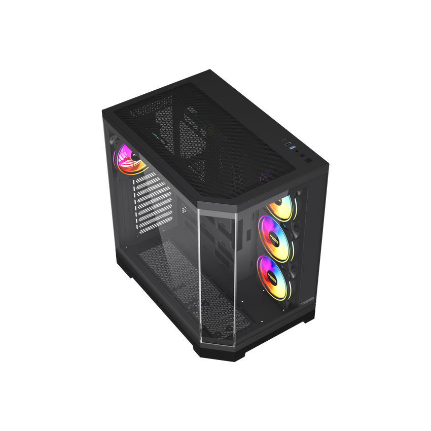 صندوق ألعاب Twisted Minds Vanguard - 04 Mid Tower - أسود – TM-P285-B