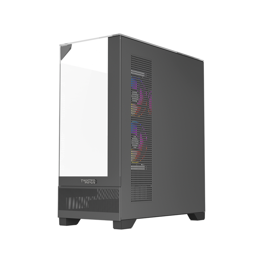 علبة ألعاب Twisted Minds DarkPulse متوسطة الحجم من الزجاج المقوى باللون الأسود - TM-XL290-B